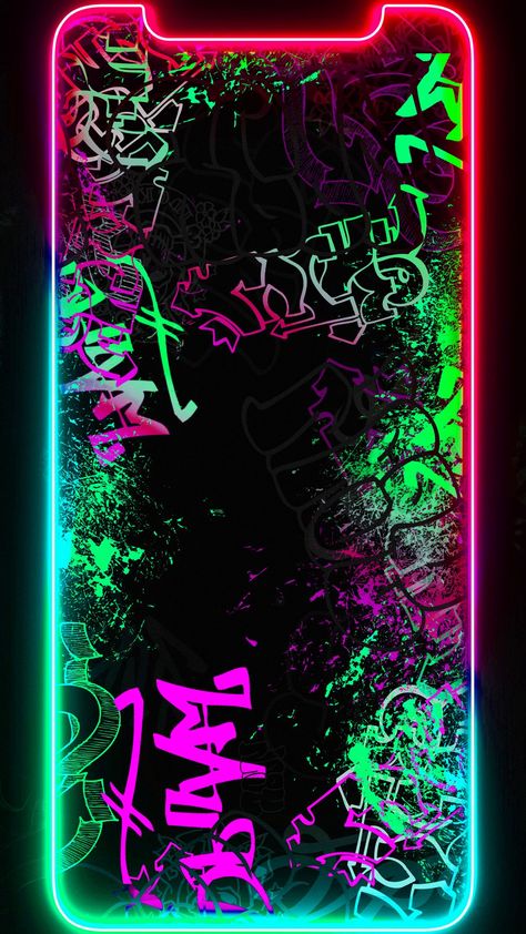 Neon Graffiti, Cracked Wallpaper, Image Dbz, Trippy Iphone Wallpaper, Best Wallpaper Hd, Qhd Wallpaper, Iphone Wallpaper For Guys, Iphone Dynamic Wallpaper, Best Graffiti