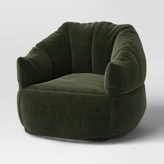 Green Bean Bag Chair, Dorm Chair, Kids Bedroom Flooring, Corduroy Bean Bag, Dorm Chairs, Small Kids Room, Black Bookcase, Reading Chair, Fern Green