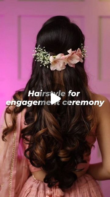 Hairstyles For Bride For Reception, Reception Bridal Hairstyle, Reception Hairstyles For Bride, Haïr Style For Engagement Bride, Reception Bride Hairstyle, Engagement Hairstyles For Bride, Engagement Bride Hairstyle, Hair Styles For Reception, Hair Styles For Engagement Brides