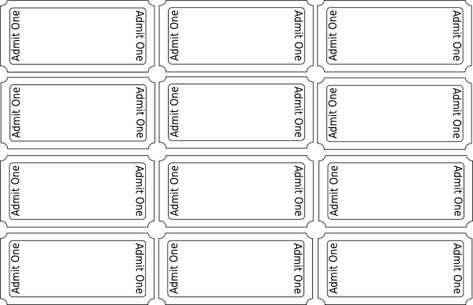 Printable Blank Raffle Ticket Template Ticket Template Free Printables, Blank Ticket Template, Movie Ticket Template, Ticket Template Free, Raffle Tickets Printable, Event Ticket Template, Train Template, Raffle Tickets Template, Printable Tickets