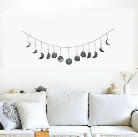 Home Ideas Kitchen, Beautiful Sounds, Moon Wall Decor, Brass Wall Hanging, Bohemian Wall Decor, Boho Living Room Decor, Moon Wall Art, Boho Room Decor, Moon Decor