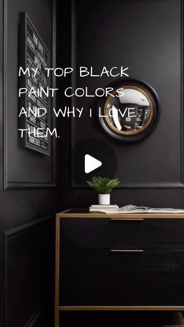 Christina Marie McCombs on Instagram: "Embrace the bold and timeless allure of Black in our latest paint color series feature! 🖤🎨 Presenting our top picks for striking black shades: Caviar-Sherwin Williams Tricorn Black-Sherwin Williams Black Magic-Sherwin Williams Soot-Benjamin Moore Wrought Iron-Benjamin Moore From deep and dramatic to soft and subtle, these black hues add instant sophistication and depth to any space. Which of these captivating blacks are you daring enough to try in your design palette? 🏡✨ #BlackIsBeautiful #BoldAndBeautiful #PaintColorTrends #DesignBoldly #interiordesign #homedecor #interiorstyling #luxury #decorating #winterpark #designer #designerlife #interiordesigner #eclectic #cozy #maximalist #homedesign #commercialdesign **We do our best to acknowledge Caviar Wall Color, Black Of Night Sherwin Williams, Black Magic Paint Sherwin Williams, Bohemian Black Sherwin Williams, Top Black Paint Colors, Soot Benjamin Moore, Black Beauty Benjamin Moore, Benjamin Moore Black Paint Colors, Greenblack Sherwin Williams