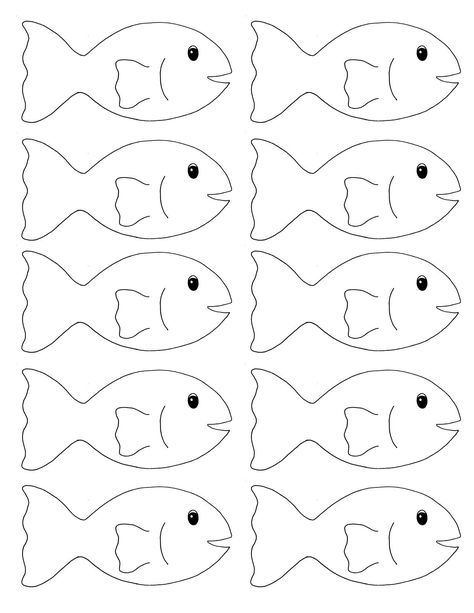 Fish Crafts Preschool, Fish Printables, Fish Template, Fish Coloring Page, Sunday School Crafts For Kids, Man Crafts, Bible Crafts For Kids, Fish Crafts, Printable Game