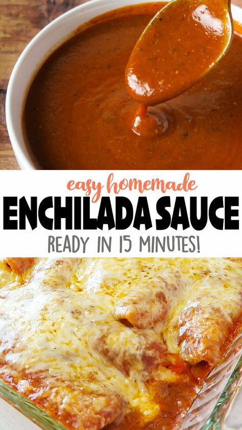 Easy Homemade Enchilada Sauce, Enchilada Recipe Videos, Tex Mex Enchilada Sauce, Enchiladas Without Enchilada Sauce, Enchiladas Sauce Recipe, Easy Red Enchilada Sauce, Enchiladas Video, Red Enchilada Sauce Recipe, Easy Enchilada Sauce