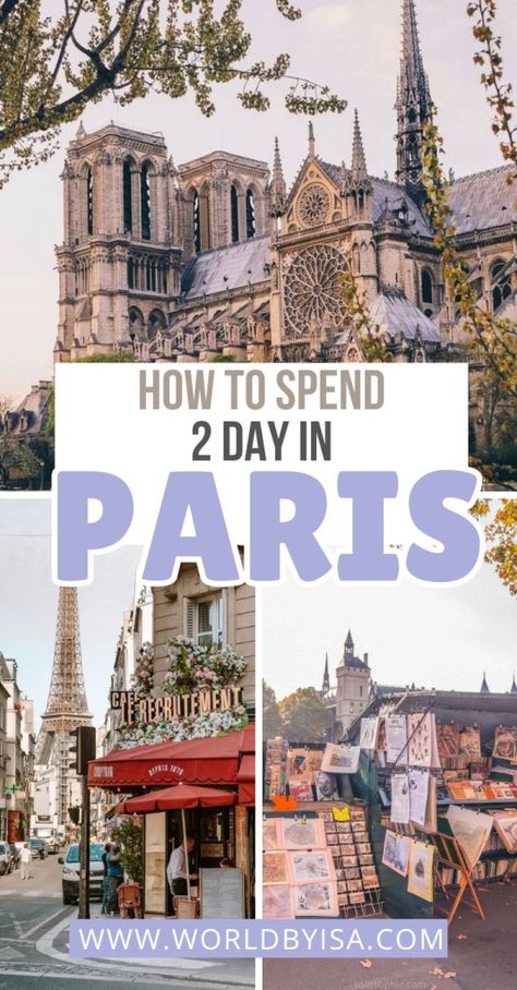 2 Days in Paris: How to spend a weekend in Paris – World by Isa 2 Days In Paris, Paris Packing, 4 Days In Paris, One Day In Paris, Aubrey Hepburn, Paris Honeymoon, Europe Honeymoon, France Itinerary, Travel Paris