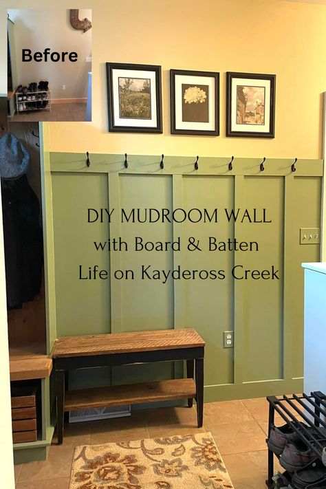 Mudroom Panel Wall, Mudroom Wall Organizer, Diy Mudroom Laundry Room Ideas, Diy Small Mudroom Bench, Mud Room Hooks And Shelf, Mud Room Hook Wall, Diy Wall Hooks Entryway, Entryway Wall Hook Ideas, Laundry Room Hooks On Wall