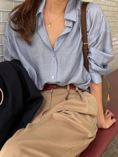 Drop Shoulder Shirt, Minimalist Shirts, Business Casual Outfits For Work, Outfit Jeans, Work Outfits Women, Office Casual, Professional Outfits, Business Casual Outfits, Work Attire