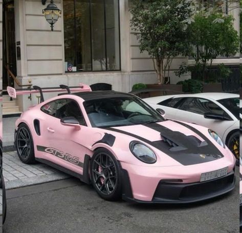 Porshe Gtr4 Rs, Pink Porsche, Pretty Bike, Exotic Sports Cars, Gt3 Rs, Classy Cars, Pink Car, Fancy Cars, Porsche Cars