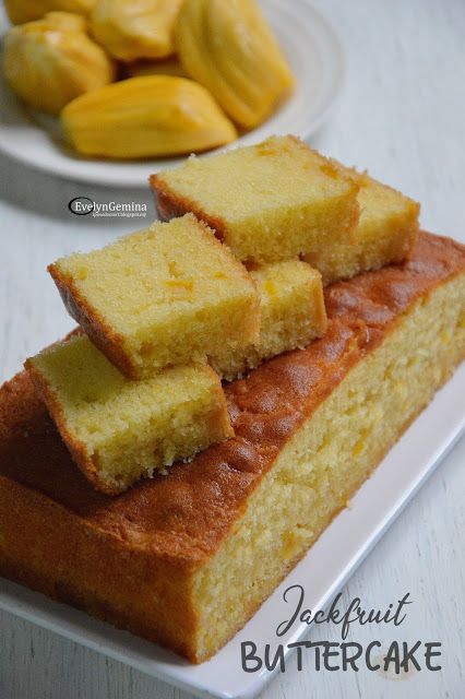 Jackfruit Cake Recipe, Cempedak Cake, Cake Buah, Jackfruit Cake, Fruit Loaf Recipe, Flavored Cakes, Ripe Jackfruit, Asian Cakes, Butter Cakes