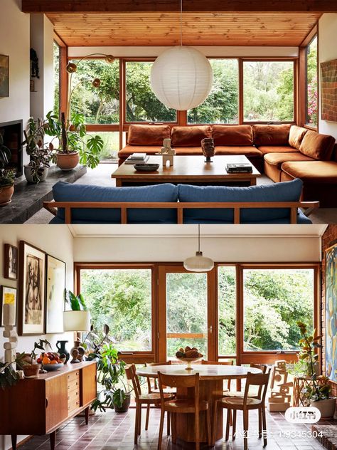 70s Traditional Home, Japanese Californian Interiors, Garden View From Living Room, 70s Building Design, 70s Aesthetic Bar Cart, Mid Century Modern English Cottage, Mexican Modernist Interiors, Mcm Eat In Kitchen, Mid Century Modern Living Room 70s