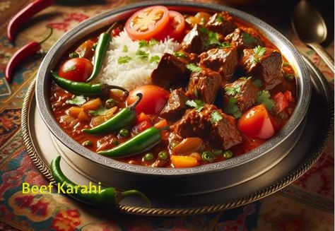 Beef Karahi Beef Karahi, Karahi Recipe, Butter Chicken Curry, How To Cook Beef, Curry Chicken Recipes, Red Chili Powder, Meat Lovers, Indian Dishes, Beef Dishes