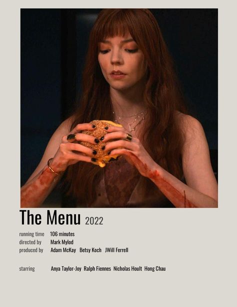 Anya Taylor Joy Movies, The Menu Movie, Polaroid Movie Poster, Movie Synopsis, Movies To Watch Teenagers, Movie Nerd, Most Paused Movie Scenes, Girly Movies, Tv Series To Watch