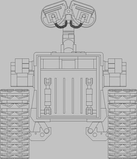 wall-e blueprint - Google Search Robot Project, 2d Character Animation, Wall E Eve, Diy Robot, Pinewood Derby, Logo Design Typography, Bullet Journal Notebook, Wall E, Minecraft Projects