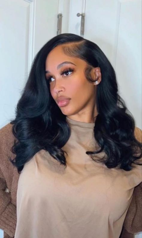 Side Part Shoulder Length Hair Black Women, Side Part 16 Inch Wig, Side Part 16 Inch Sew In Weave, Side Part Sew In With Leave Out Short, Side Part Short Quick Weave, Sew In Weave With Leave Out Side Part Curly, Side Part Long Quick Weave, Side Part Natural Sew In, Sew In Prom Hairstyles