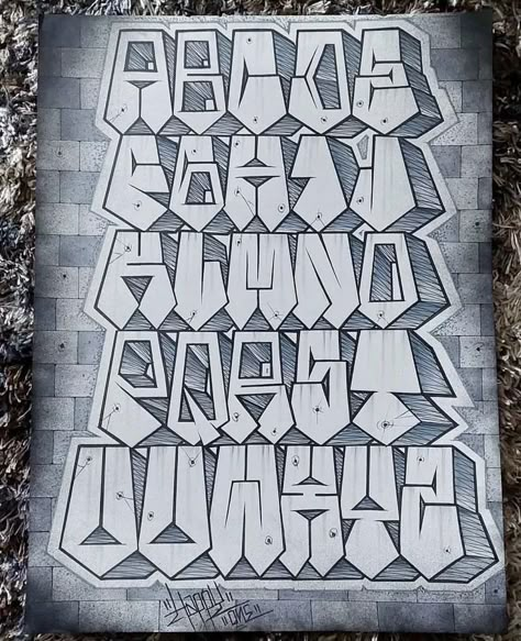 Street Art Font, Graffiti Numbers, Chicano Tattoos Lettering, Fonts Design Ideas, Letters Graffiti, Graffiti Alphabet Styles, Tattoo Lettering Alphabet, Original Gangster, Graffiti Lettering Alphabet