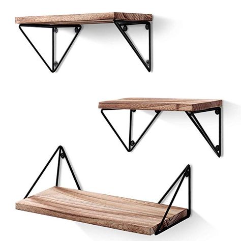 Amazon.com: BAYKA Floating Shelves Wall Mounted Set of 3, Rustic Wood Wall Shelves for Living Room, Bedroom, Bathroom: Gateway Wood Wall Shelves, Shelves For Living Room, Floating Shelves Wall, Rustic Wood Wall, Diy Rustic Home, Wall Hanging Shelves, Shelves Wall, Rustic Wood Walls, Rustic Storage