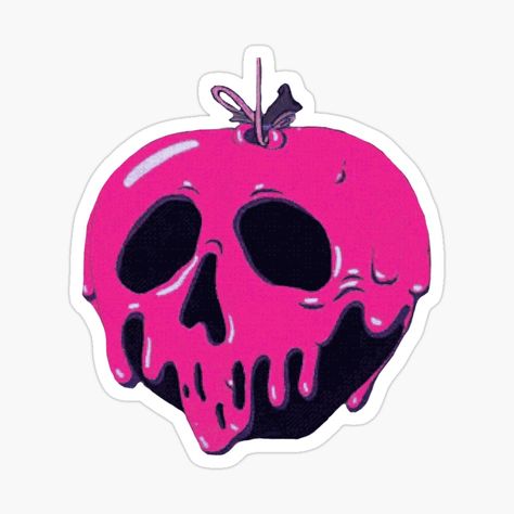 Poison Apple Drawing, Poison Drawings, Poison Apple Tattoo, Pink Poison, Apple Sticker, Apple Tattoo, Poisoned Apple, Tufting Diy, Bottle Tattoo