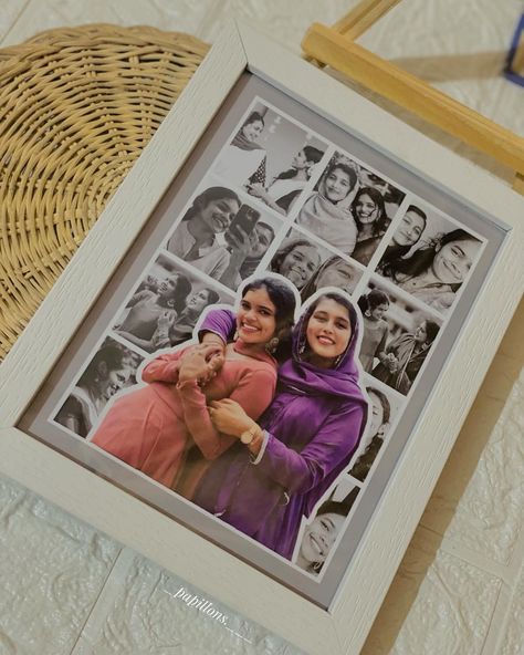 #customized #frame #a5 Different Photo Frame Ideas, Pictures In Frames Ideas, Wall Photo Frame Ideas Creative, Framed Photo Gift Ideas, Customized Gifts For Friends, Photo Presents Ideas, Friendship Photo Frame Ideas, Room Decor Picture Frames, Printed Products Ideas