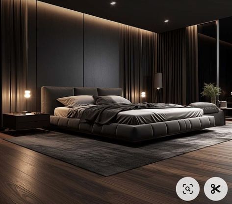 Dark Modern Bedroom, Cyberpunk Room, Bedrooms Luxury, Physical Manifestation, Teal Bedroom, Red Bedroom, Modern Luxury Bedroom, Clean Bedroom, Futuristic Interior