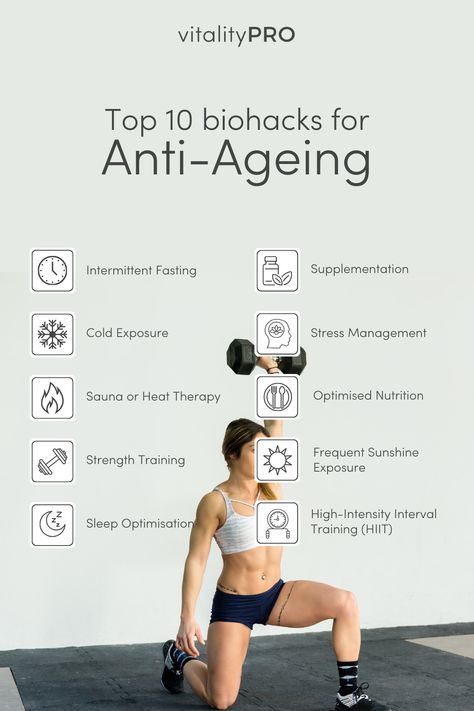 Biohacking for longevity 👉 Prioritise sleep, engage in HIIT or strength training, optimise diet with the support from supplementation and embrace practices such as cold thermogenesis ❄️ Here are our top 10 biohacks to start your longevity journey 🌿 Healthy Practices, Bio Hacking, Biohacking Health, Biohacking For Women, Bio Hacking Health, Supplements For Hormone Balance For Women, Supplements For Hormone Balance, Best Supplements For Hormone Imbalance, Bio Identical Hormones Therapy