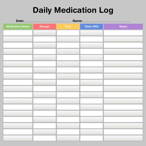 Medication Schedule Printable, Medication Chart Printable Free, Weekly Medication Log Free Printable, Daily Medication Log Free Printable, Medication List Printable Free, Medication Log Free Printable, Medication Chart Printable, Medical Printables, Medical Binder Printables