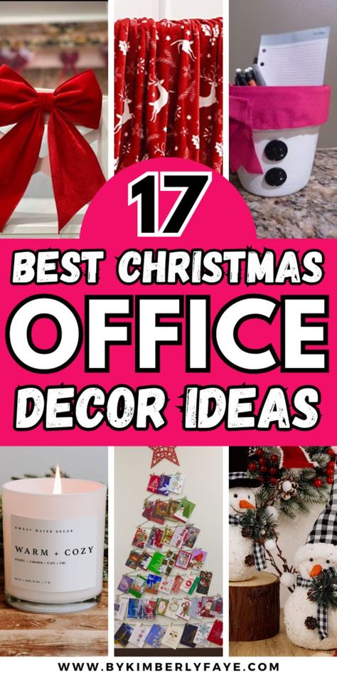 Best Christmas Decor Ideas For Your Office Unique Office Christmas Decorations, Snowflake Office Decorations, Office Christmas Ideas Decoration, Xmas Decor For Office, Christmas Decor Ideas For Workplace, Christmas Desk Decorations Cubicles Work, Work Office Christmas Decor, Christmas Decorations For Workplace, Christmas Decoration Office Cubicles