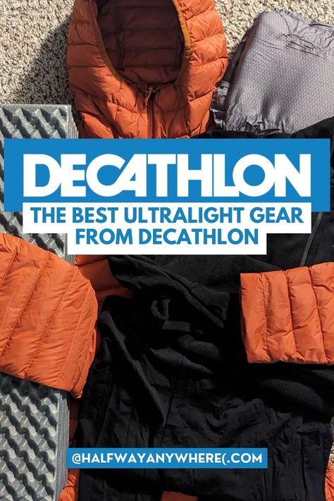 The best ultralight backpacking gear from Decathlon. If you're looking for tested and affordable lightweight gear, Decathlon is worth a look. Ultralight Backpack, Ultralight Hiking Gear, Lightweight Backpacking Gear, Trekking Equipment, Minimalist Camping, Backpacking Checklist, Hiking Packing List, Ultralight Backpacking Gear, Ultralight Hiking