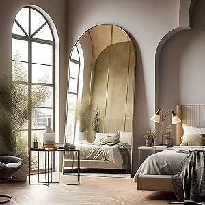 Tall Mirror Wall, Huge Wall Mirror, Large Standing Mirror, Large Wall Mirrors, Freestanding Wall, Arched Floor Mirror, Giant Mirror, Mirror Decor Living Room, Long Mirror