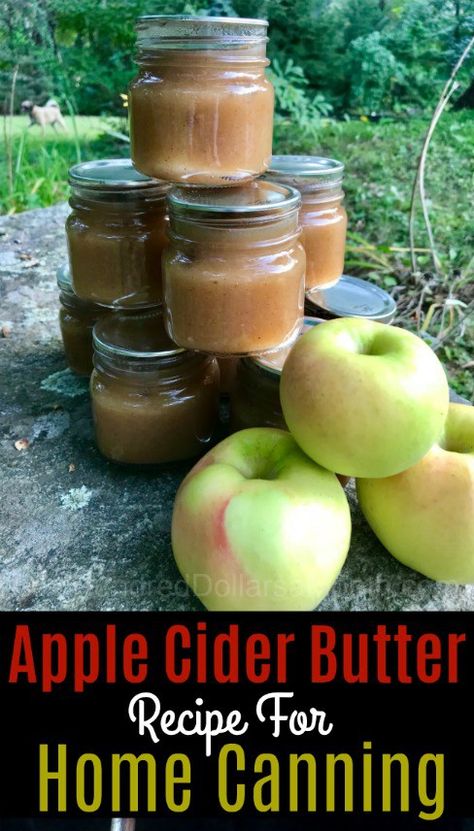 Apple Cider Butter Recipe for Home Canning - One Hundred Dollars a Month Canned Jam, Recipe Using Apples, Canning Apples, Butter Recipes Homemade, Canning Peaches, Apple Butter Recipe, Homemade Apple Butter, Apple Cider Recipe, Home Canning Recipes