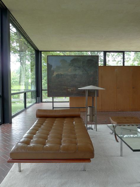 Glass House Philip Johnson, Philip Johnson, Interior View, Decor Ikea, Ludwig Mies Van Der Rohe, New Canaan, Design Blogs, Van Der Rohe, Mies Van Der Rohe