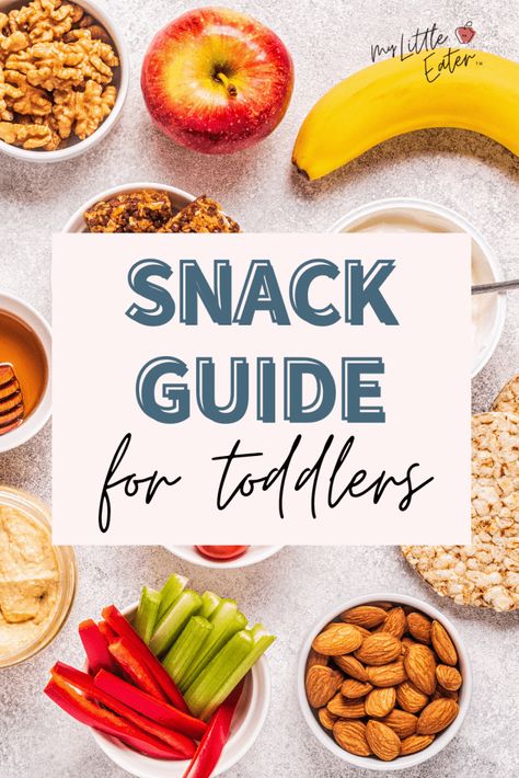 The best snack guide: make easy and healthy toddler snacks for 1 year olds and up - My Little Eater Best Snacks For One Year Old, Snacks For Two Year Olds, Whole Foods Snacks For Kids, Snack Ideas For One Year Old, Baby Snacks 1 Year On The Go, Toddler Bedtime Snack Ideas, Cheap Healthy Snacks Budget, Clean Toddler Snacks, Toddler Veggie Snacks