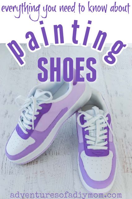 How to Paint Shoes - Adventures of a DIY Mom How To Paint Shoes, Painting Leather Shoes, Shoes Template, Paint Shoes, Shoe Template, Painting Shoes, Painted Shoes Diy, Custom Sneakers Diy, Shoe Makeover