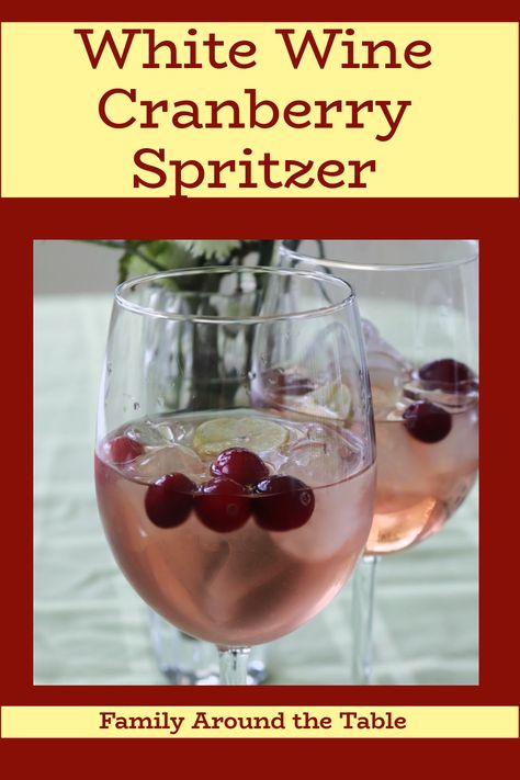 Wine Pitcher Drinks, Drinks With Chardonnay, White Wine Cranberry Sangria, Wine Spritzer Recipe Holidays, Christmas Wine Punch Recipes, Christmas Wine Spritzer Holiday Drinks, Christmas White Sangria Recipes, Red Wine Spritzer Recipe, Drinks With White Wine