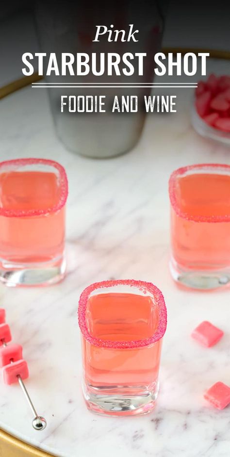 Madras Drink, Starburst Drink, Fruity Shots, Strawberry Shots, Pink Party Punches, Shots Alcohol Recipes, Pink Vodka, Candy Shots, Shooter Recipes