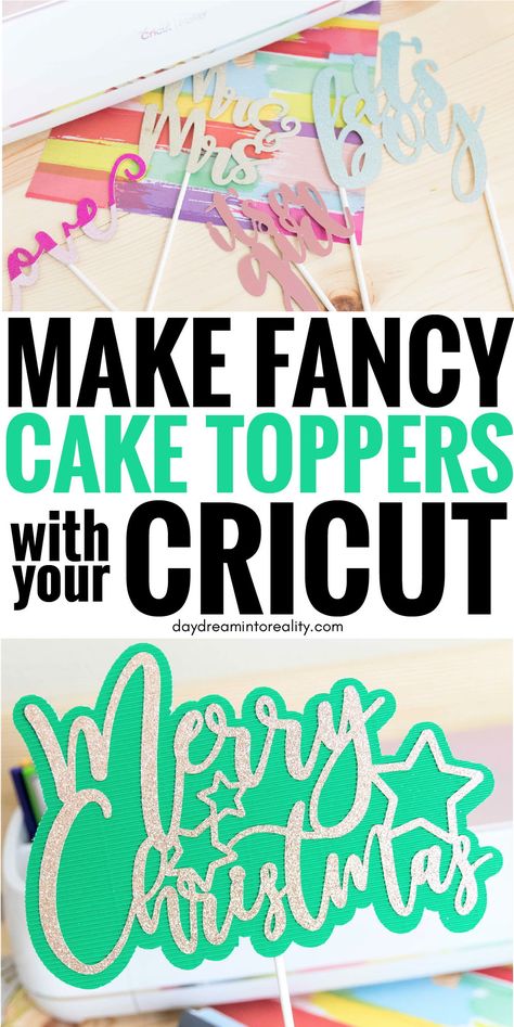 Cake Toppers With Cricut, Christmas Fonts Alphabet, Cricut Cake, Cricut Explore Air Projects, Christmas Fonts Free, Sublimacion Ideas, Cricut Supplies, Cricut Explore Projects, Projets Cricut