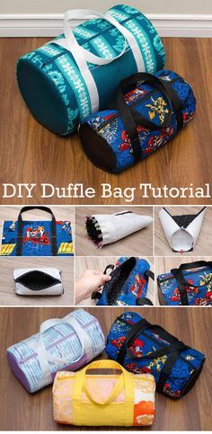 Cute Bag Tutorial, Sew Duffle Bag, Crochet Duffle Bag, Useful Things To Sew, Duffle Bag Tutorial, Diy Duffle Bag, Useful Sewing Projects, Syprosjekter For Nybegynnere, Cool Things To Sew