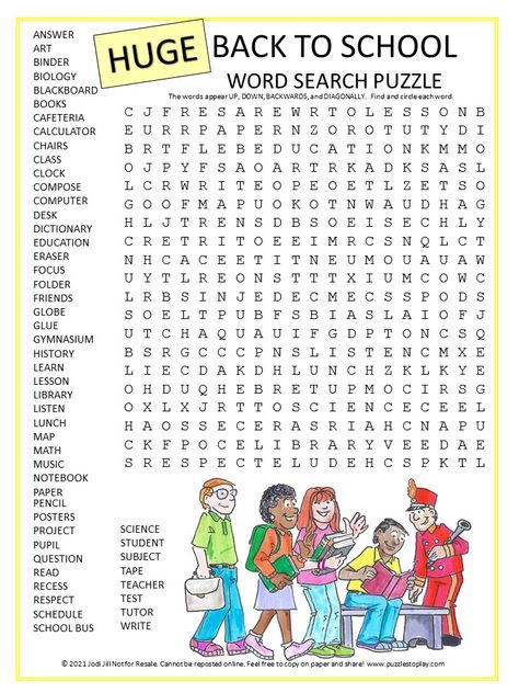 Back To School Word Search Free Printable, Back To School Trivia, Back To School Word Search Free, Wordsearches For Kids Free Printable, Wordsearches For Kids, Crosswords For Kids, Back To School Word Search, School Word Search, Word Puzzles For Kids