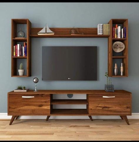 Showcase Tv Design, Show Case Design Furniture, Wooden Tv Units In Living Room, Wooden Tv Unit Design, Tv Showcase Design, Simple Tv Unit Design, Tv Shelf Design, Tv Room Decor, Tv Showcase