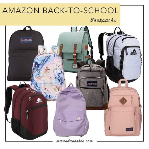 Cute School Bags From Amazon, College Bags For Boys, Backpacks Jansport, College Image, Backpack Inspiration, College Packing, College Fits, Back To School Backpacks, Top Backpacks