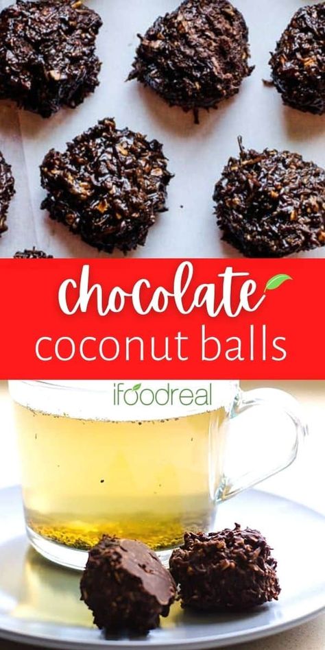 Coconut Chocolate Balls Recipe Healthy, Chocolate Coconut Oat Balls, Coconut Cocoa Balls, Chocolate And Coconut Balls, Coconut Flakes Recipe Healthy, Choc Balls Recipe, Chocolate Coconut Balls No Bake, Coconut Chocolate Balls Recipe, No Bake Coconut Balls