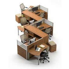 Modular Office Furniture - Modern Workstations, Cool Cubicles, Sit Stand Benching Systems Cubicle Design, Modular Office Furniture, Modular Office, Commercial Office Furniture, Office Space Design, Office Cubicle, Office Workstations, Contemporary Office, Office Layout