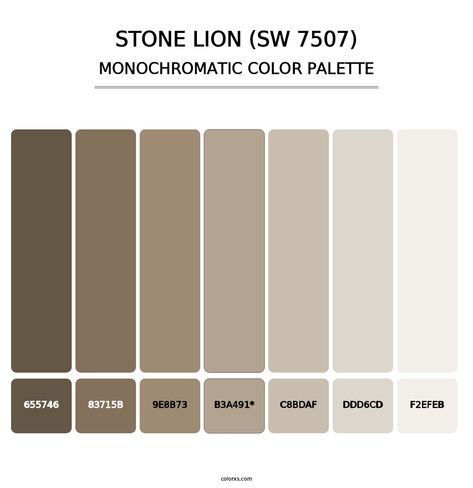 Sherwin Williams Stone Lion (SW 7507) Paint coordinating colors and palettes Stone Lion Sherwin Williams Living Rooms, Stone Lion Sherwin Williams Exterior, Sw Stone Lion, Stone Lion Sherwin Williams, Sherwin Williams Stone Lion, Analogous Color Scheme, Rgb Color Codes, Split Complementary Colors, Rgb Color Wheel