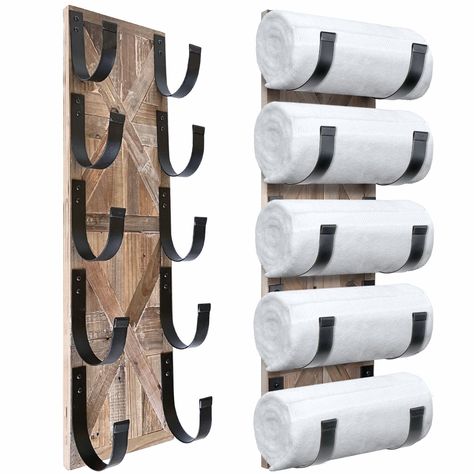 PRICES MAY VARY. 【 Farmhouse Towel Holder Wall Mounted 】We designed our rustic towel holder for bathroom wall to be bold and striking. Its generous size allows the gorgeous inlaid design to take center stage in your bathroom farmhouse decor. 【 Inviting Country Bathroom Decor 】Autumn Alley farmhouse towel racks for bathroom are perfectly at home in country, cabin, rustic, industrial, western, lodge and cabin decors. Thoughtfuly designed to feel old fashioned yet updated and modern. 【 Unique Mix o Farmhouse Towel Holder, Barnwood Bathroom, Farmhouse Towel Rack, Barn Wood Bathroom, Rustic Towel Rack, Western Bathroom Decor, Farmhouse Bathroom Accessories, Door Backdrop, Door Pattern