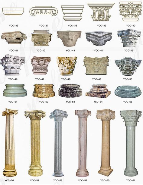 High-Quality White Marble Roman Columns Stock at YouFine Marble Pillar, Western Sculpture, Earth Drawings, Doric Column, Marble Carving, Corinthian Column, Marble Columns, Roman Columns, Column Design