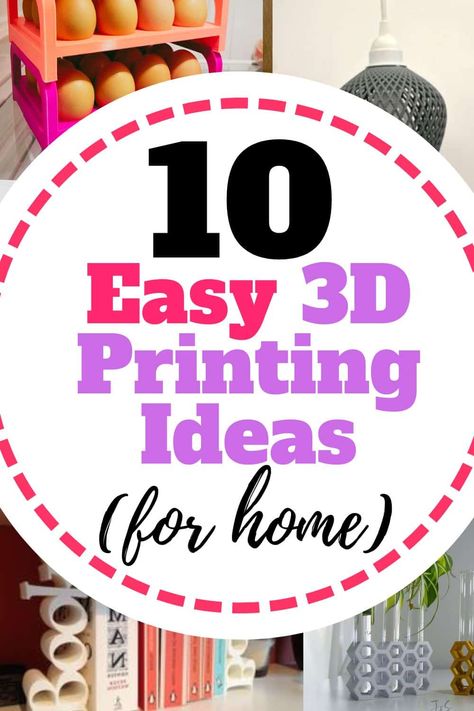 Decorate your home with these unique and functional 3D printing ideas for your home. From decor to practical items, get started making these easy projects. 3d Printing Ideas Organization, 3d Prints For Home, What To Make With 3d Printer, 3d Printing Ideas For Beginners, Three D Printer Ideas, Diy 3d Printer Projects, Functional 3d Printing Ideas, Quick 3d Prints, Unique 3d Printing Ideas