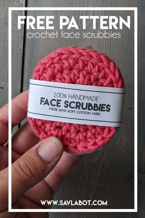 Crocheted Face Cloths Free Pattern, Crochet Scrubbers Pattern, Crochet Face Washer, Face Washcloth Crochet Pattern, How To Crochet Dish Scrubbies, Cotton Scrubbies Pattern, Round Crochet Scrubby Pattern, Crochet Face Scrubbies Packaging, Free Crochet Pattern Face Scrubbies