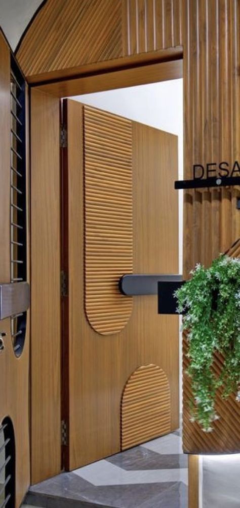 Office Front Door Entrance Design, Main Door With Safety Door Design Modern, Mein Wood Door Design, Modern Entrance Door Front Entry, Modern Safety Door Design Entrance, Main Entry Door Design Modern, Wooden Main Door Design Wooden Main Door Design Entrance Modern, Main Door And Safety Door Designs, Office Main Door Design Entrance