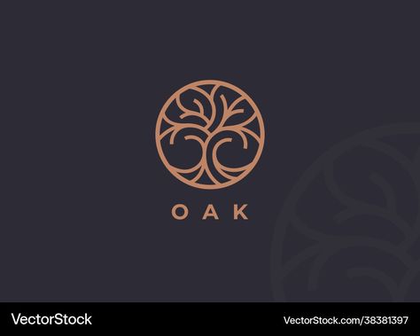 Oak Leaf Logo, Tree Icon Logo, Oak Tree Logo, Oak Logo, Tree Circle, Nature Symbols, Ring Logo, Tree Icon, Farm Logo