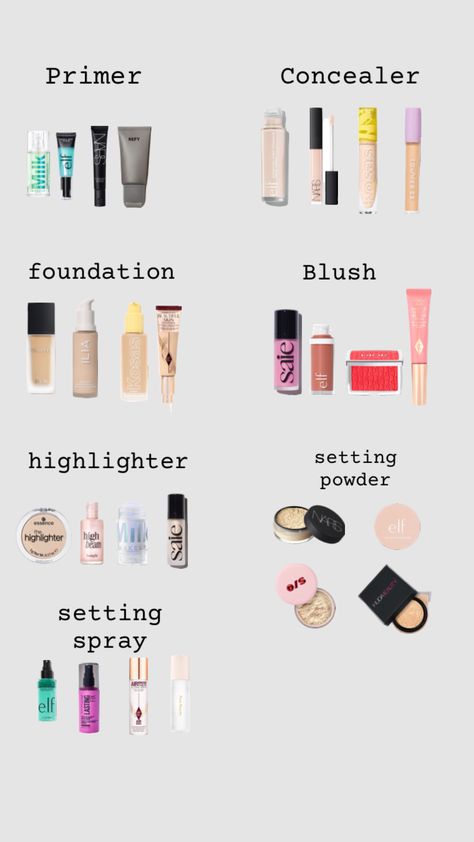 Pick a makeup routine Minimal Makeup Essentials, Where To Get Makeup, Makeup Routines For School, Small Makeup Routine, Base Routine Makeup, Makeup Product List, Basic Makeup Kit For Beginners, Makeup Kit For Beginners, Makeup Products For Beginners