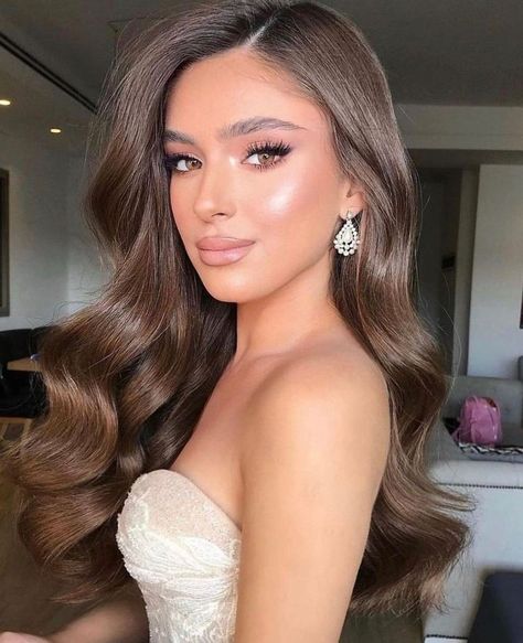 Hollywood Curls, Bridal Hair Down, Engagement Hairstyles, Guest Hair, Hollywood Hair, Bridesmaid Hair Makeup, Bridal Hair Inspiration, Long Hair Wedding Styles, Blowout Hair